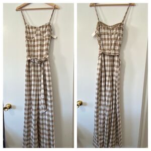 Anthropologie En Saidon Plaid Jumpsuit